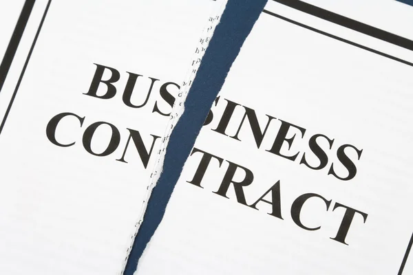 Avbryta business kontrakt — Stockfoto