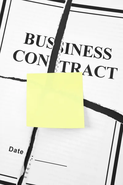 Cancelar contrato de negócios — Fotografia de Stock
