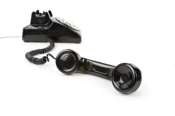 Чёрный телефонный приемник — стоковое фото