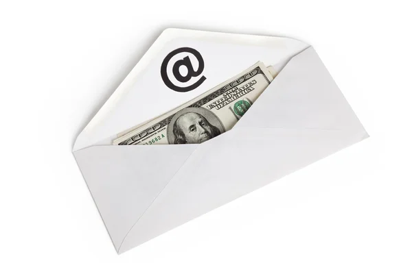 E-Mail e dólar dos EUA — Fotografia de Stock