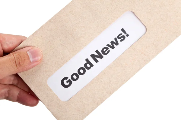 Good News and envelope — Stock Photo, Image