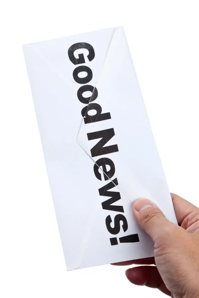 Good News and envelope — Stock Photo, Image