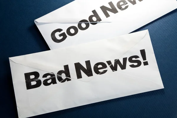 Dobre i złe wieści — Zdjęcie stockowe