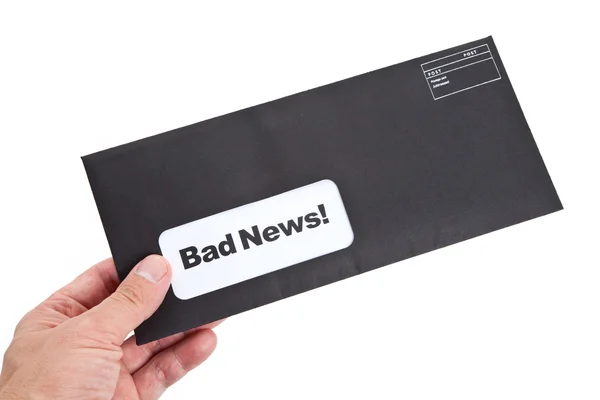 Dåliga nyheter och kuvert — Stockfoto