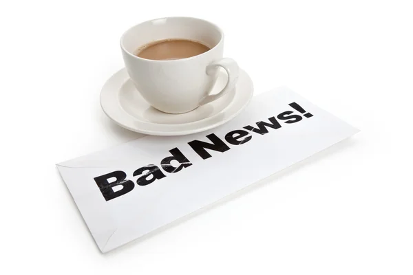 Bad News and envelope — Stock Photo, Image