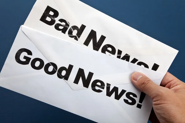 Хорошие и плохие новости — стоковое фото