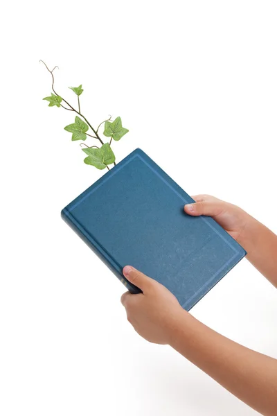Blue book i kiełkować — Zdjęcie stockowe