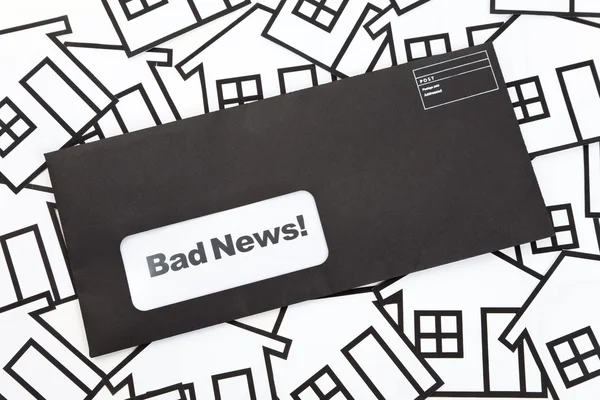 Bad News and Home Sign — Stock Photo, Image
