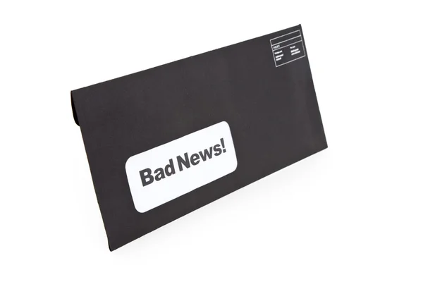 Плохие новости и конверт — стоковое фото