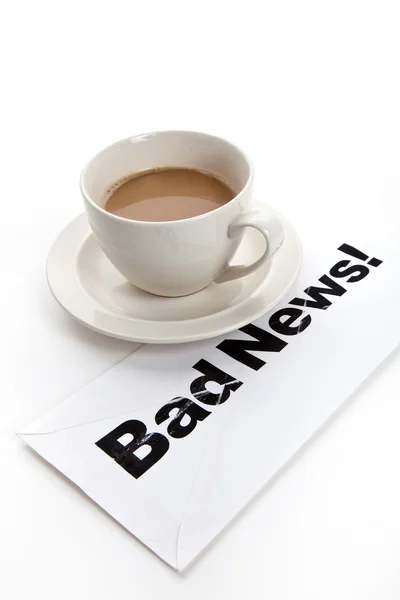 Bad News and envelope — Stock Photo, Image