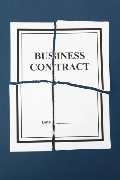 Avbryta business kontrakt — Stockfoto