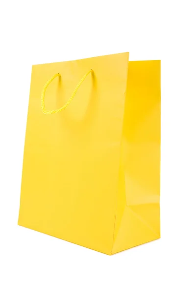 Sarı alışveriş çantası — Stok fotoğraf