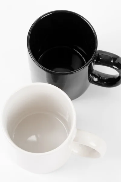 Siyah-beyaz kupa — Stok fotoğraf