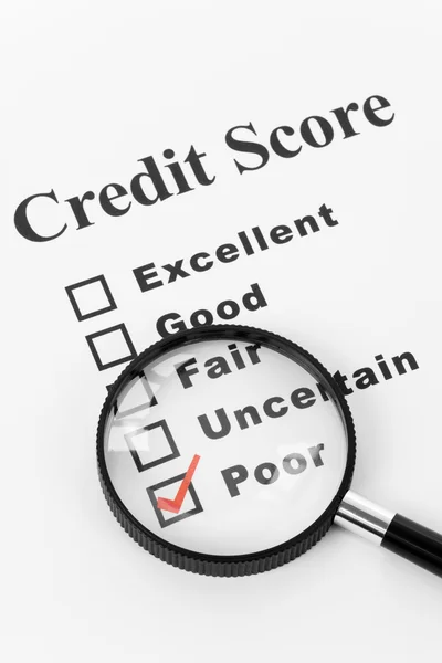 Pontuação de crédito pobre — Fotografia de Stock