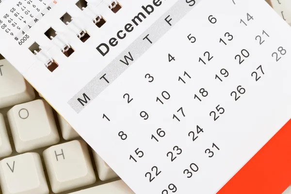 Kalendář a klávesnice — Stock fotografie