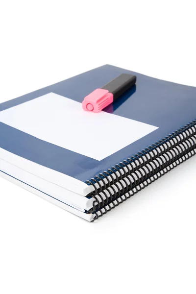 Blue school textbook — Stock Photo, Image