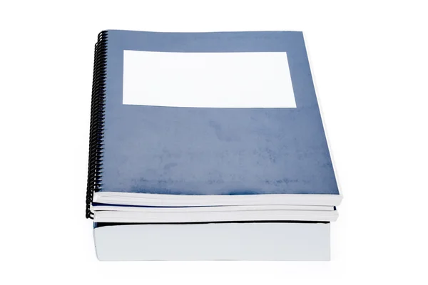 Синий школьный учебник — стоковое фото