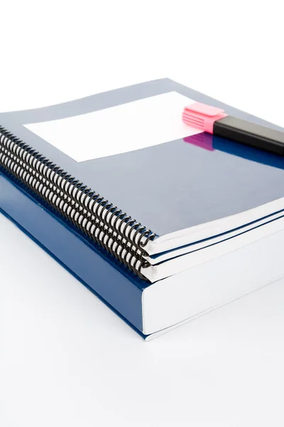 Blauwe school leerboek — Stockfoto