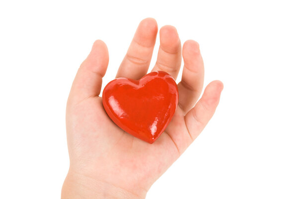 Hand holding a Red Heart