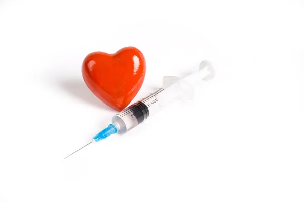 stock image Syringe and Red Heart