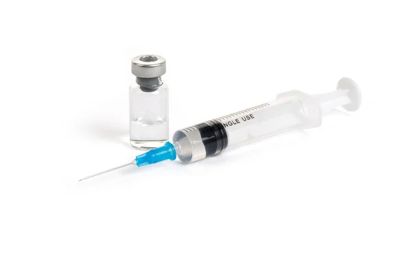 Stříkačka a očkování — Stock fotografie