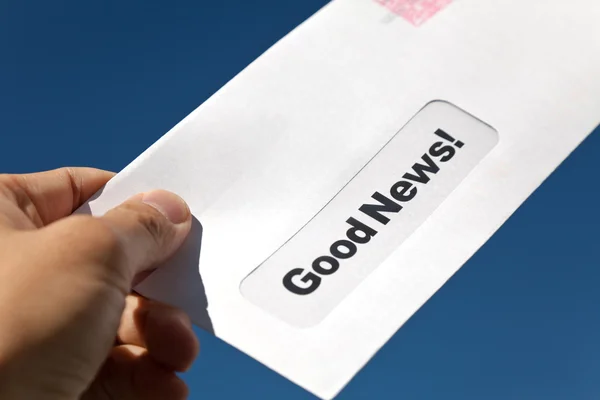 Good News and envelope — Stock Photo, Image