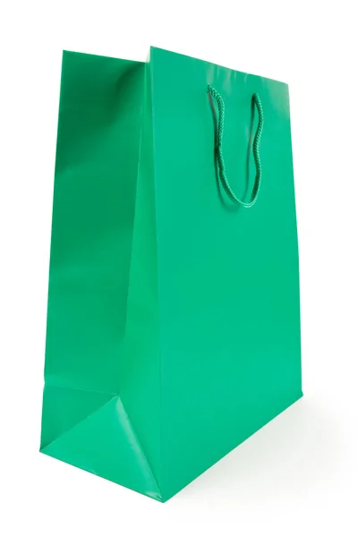 Yeşil alışveriş çantası — Stok fotoğraf