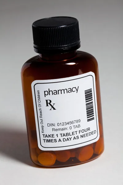 Botella de píldora — Foto de Stock