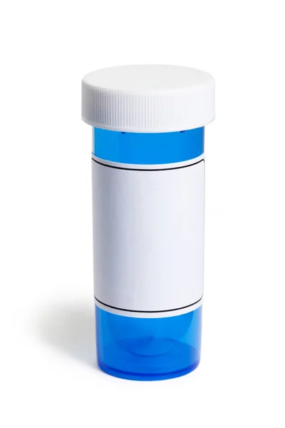 Butelka niebieska pigułka — Zdjęcie stockowe