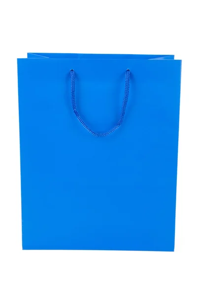 Modrá nákupní taška — Stock fotografie