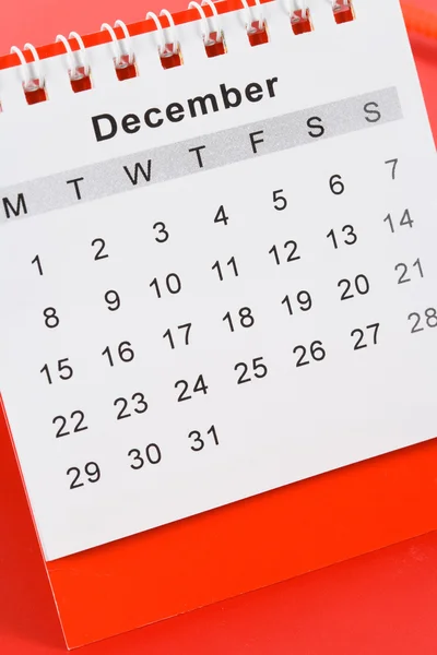 12 月的日历 — 图库照片