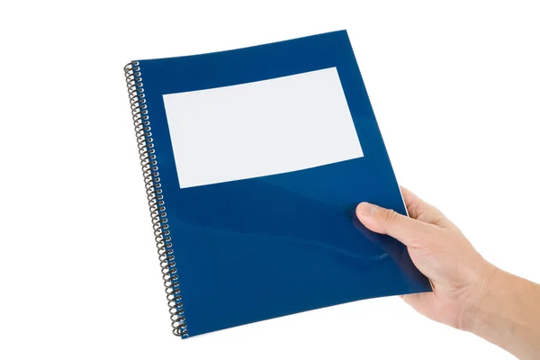 Blauwe school leerboek — Stockfoto