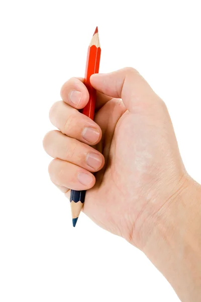 Piros-kék ceruzát — Stock Fotó