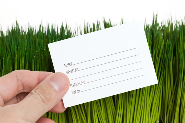 Livro de endereços e grama verde — Fotografia de Stock