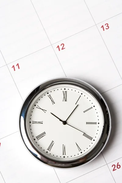 Календар і годинник — стокове фото