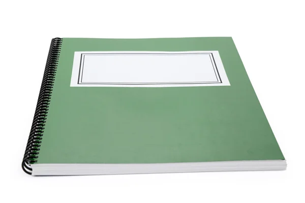 Зеленый школьный учебник — стоковое фото
