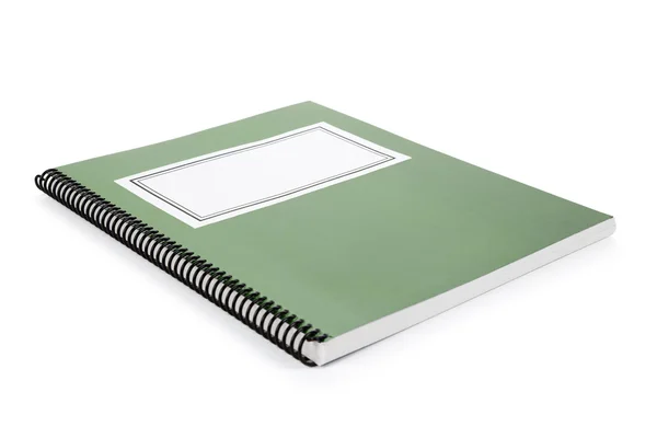 Livro didático da escola verde — Fotografia de Stock