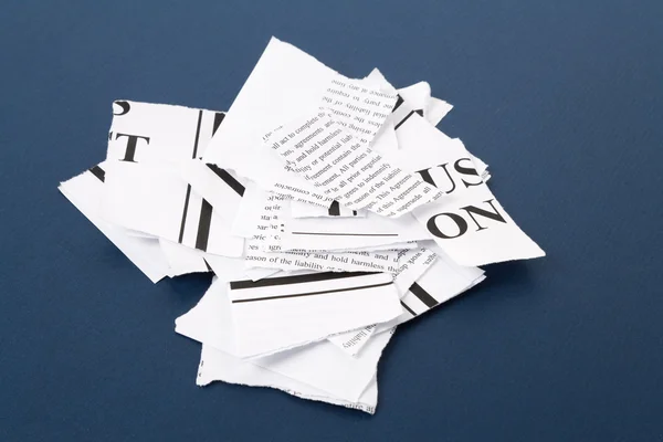 Torn Business Document — Stock Photo, Image