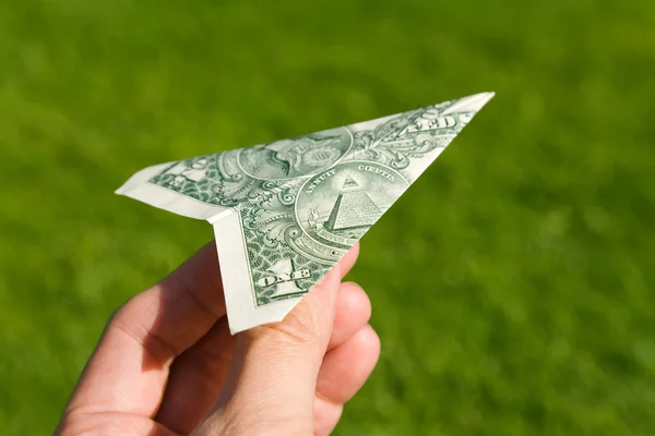 US Dollar Airplane — Stock Photo, Image