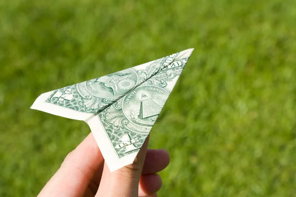 US Dollar Airplane — Stock Photo, Image