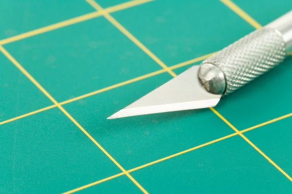 Cutting Mat and Knife — Stock Photo, Image