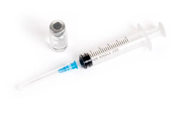 Шприц і вакцинація — стокове фото