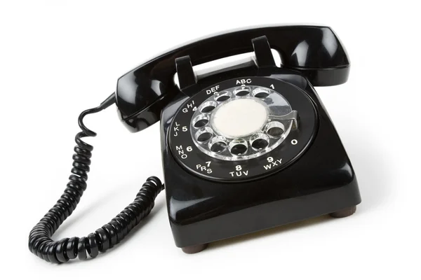 Black telephone — Stock Photo, Image