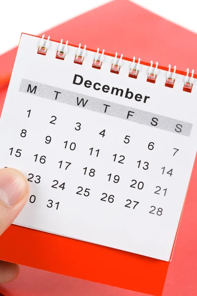 Kalenderblatt Dezember — Stockfoto