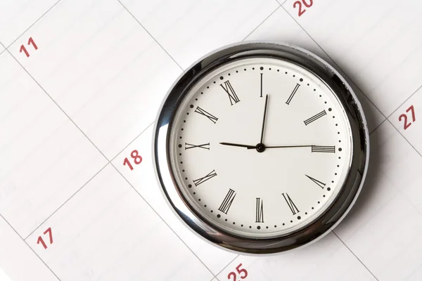 Calendário e relógio — Fotografia de Stock