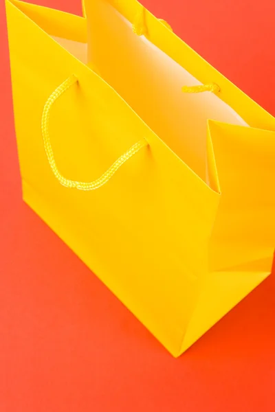 Żółta torba na zakupy Zdjęcie Stockowe