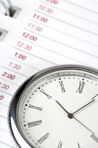 Calendário e relógio — Fotografia de Stock