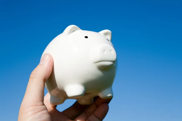 Piggy Bank and blue sky — Stock Photo, Image