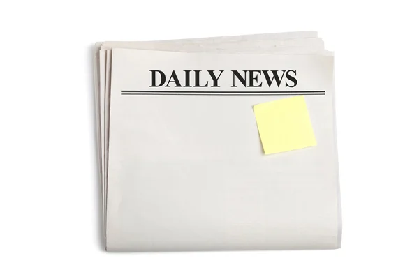 Daily News and Sticky Note — Stock Photo, Image