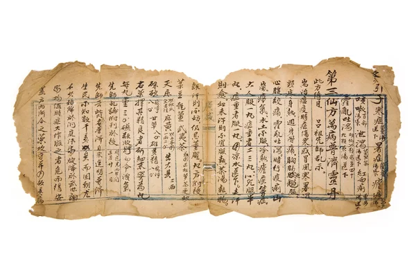 Antiguidade chinesa prescrição — Fotografia de Stock
